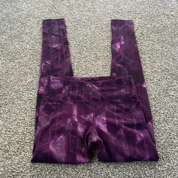 Zobha Leggings in a fun purple pattern! - Picture 3 of 4